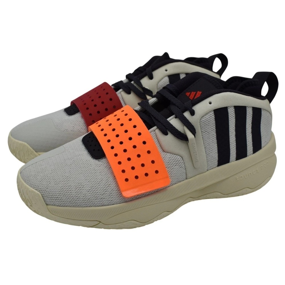 Adidas Dame 8 EXTPLY 'Orbit Grey'‎ Men Sz US 10 Mid Shoes Sneakers Red Orange